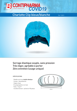 charlotte clip bleue/blanche