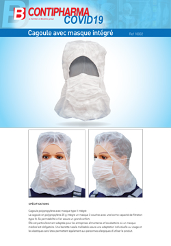 cagoule avec masque intégré